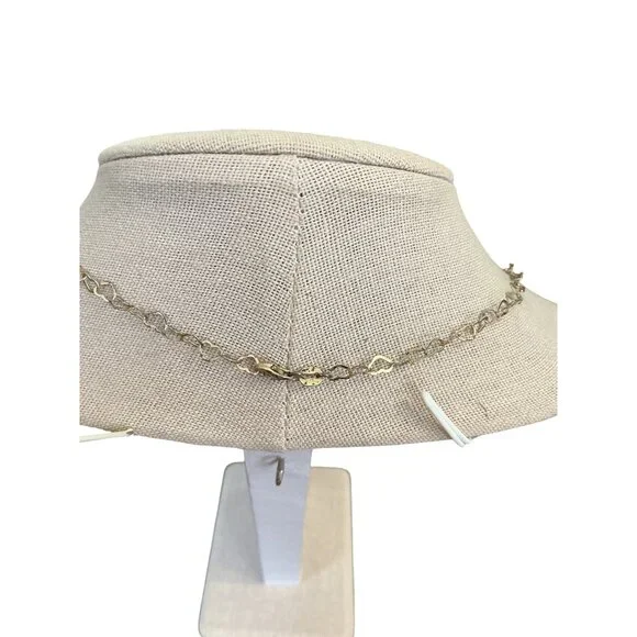 Sterling Silver 925 Dainty Heart Chain Necklace 2.9g 17" Length Made In Italy - Picture 4 of 6